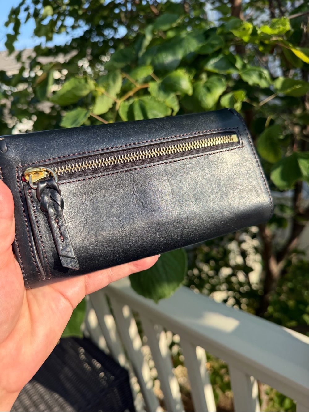 Dooney & Bourke Florentine Leather Continental Wallet Clutch Black Red - Picture 2 of 9